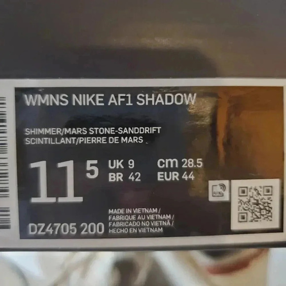 Nike Women's AF1 Shadow, Mars Stone-Sanddrift, 11.5 US [DZ4705 200] - Picture 9 of 9